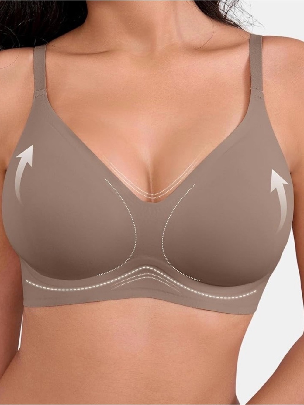 Source Unknown Wireless Smooth T-Shirt Bra - Taupe